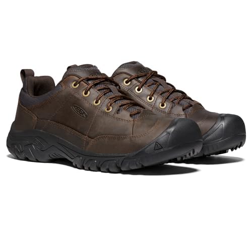 KEEN Men's Targhee 3 Oxford Casual Hiking Shoes, Dark Earth/Mulch, 12