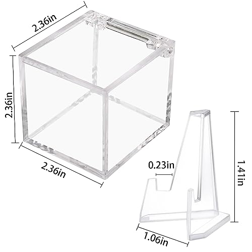 Acrylic Championship Ring & Coin Display Case - 2.36x2.36 Inch, Clear