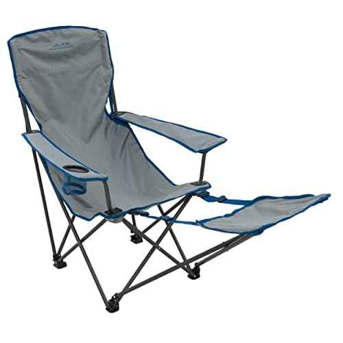 ALPS Mountaineering Escape Lounge Camping Chairs for Adults with Footrest and Adjustable Armrests, Sturdy Steel Frame, Compact Foldable Design, and Carry Bag