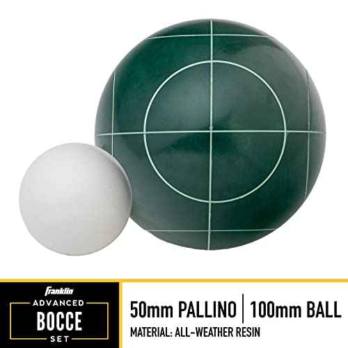 Franklin Sports Bocce Sets - Backyard + Beach Bocce Ball Sets - (8) Outdoor Balls + (1) Pallino - Adult + Family Bocce Sets
