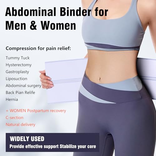 Post Surgery Abdominal Binder Support Belt - 2 Panel 6 Inch Large