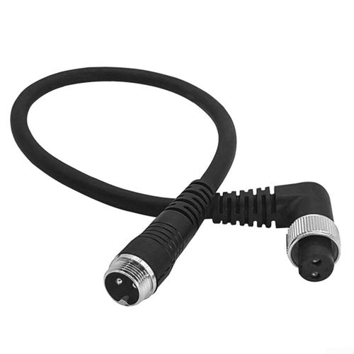 Fishing Reel Battery Power Cable for DAI-WA Elbow 2 Hole Power Cord Adapter 45cm Black PVC Copper Wire(6 Oclock)