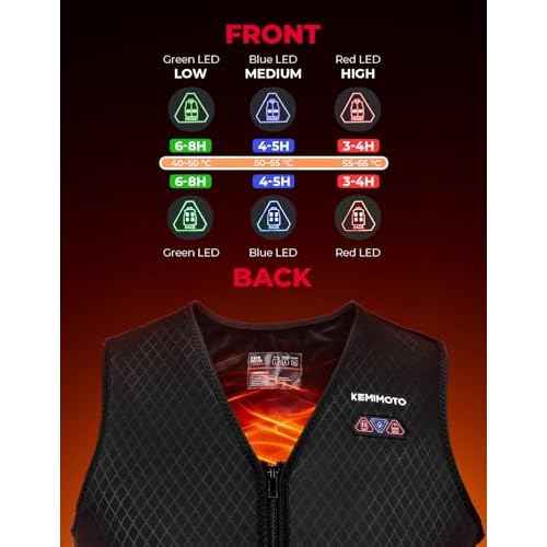 KEMIMOTO Heated Vest for Women with Battery Pack Included, V Neck with Inner Pocket Lights-out Design, Electric Warming Vest