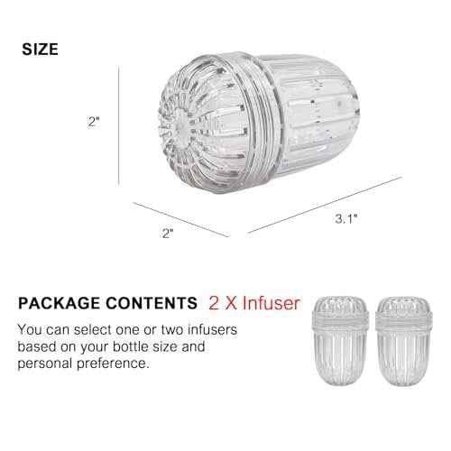 2PCS Fruit Infuser Insert,Flower Tea Infuser for Wide Mouth Water Bottles,Compatible with Stanley,Hydro Flask,Iron Flask, Takeya, ThermoFlask and Similar