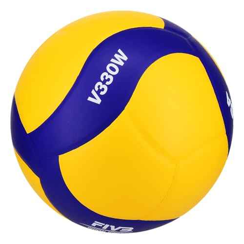 Mikasa V330W, Competition Club Indoor Game Volleyball, Blue/Yellow