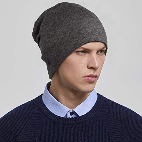 ELLEWIN Cotton Slouchy Beanie Hip-Hop Lightweight Skull Cap - Closetop-A
