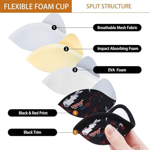 Blue Soft Foam Athletic Protective Cup for Baseball, Football, Lacrosse, Hockey - Lightweight & Flexible