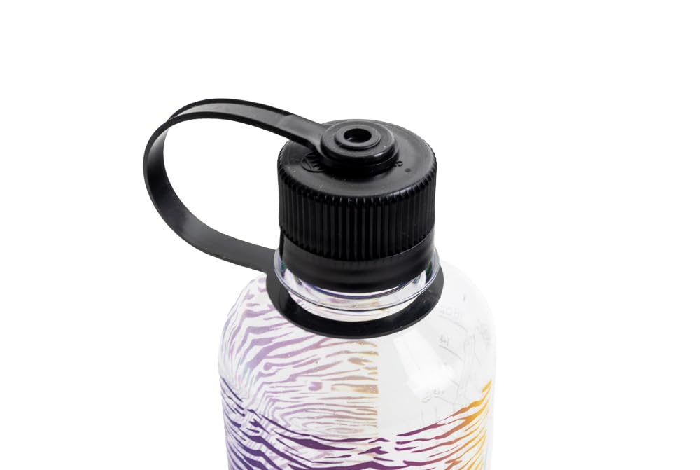 Nalgene 16 oz Narrow Mouth Water Bottle, Rainbow Zebra