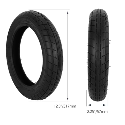 12 1/2 x 2 1/4 Bike Tires and Inner Tubes, 12.5x2.25 BMX Tire Sets (57-203) Compatible with Jetson Kids Bike Caster Trike Bob Stroller and Other 12 Inch Bicycle Tires and Tubes
