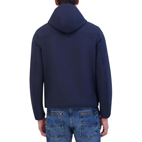 Kenneth Cole mens Hooded Soft Shell With Coil Zip Detail