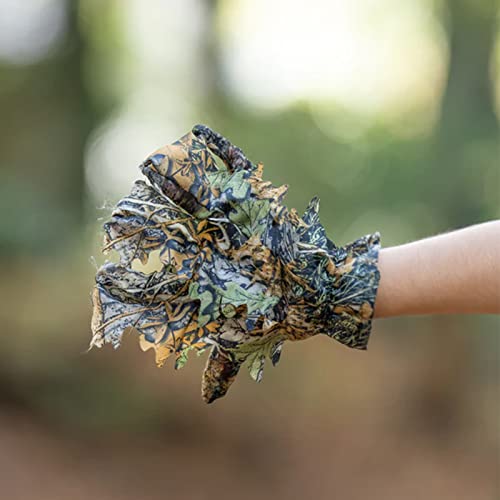 Outdoor Camouflage Ghillie Suit for Hunting & Airsoft, 3D Leafy Hooded Design - Dark Green, Height 5.9-6.2 ft