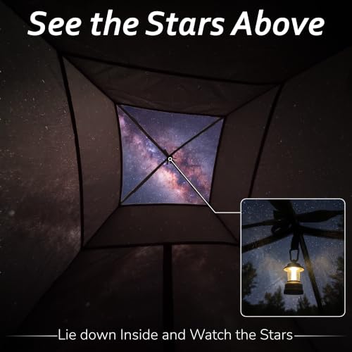 Kids Space Play Tent Indoor Galaxy Starry Dome with Mesh Top - Portable Black Galaxy Variation
