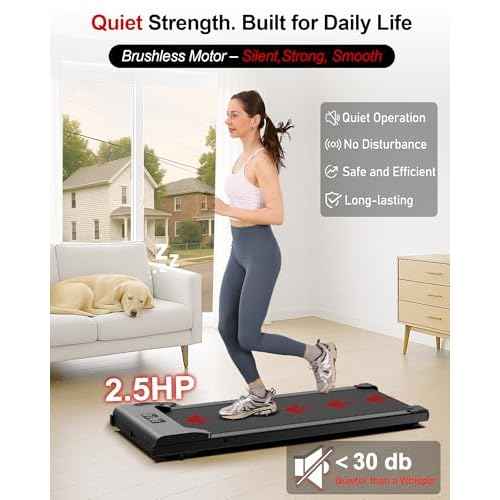 Lichico Walking Pad Under Desk Treadmill£¬Portable Small Treadmills for Home and Office£¬Super Quiet Brushless Motorized Walking Jogging Running Machine with Remote Control