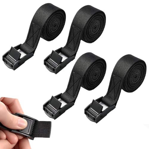 4 Pack Battery Tie Down Straps 1x4ft Adjustable Cam Buckle Lashing Kit