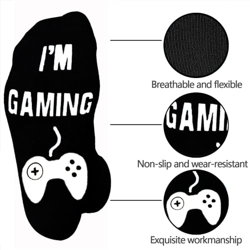 Do Not Disturb Gaming Socks Black Beanie Hat Father¡¯s Day Gamer Gifts for Teens Boys Men Kids