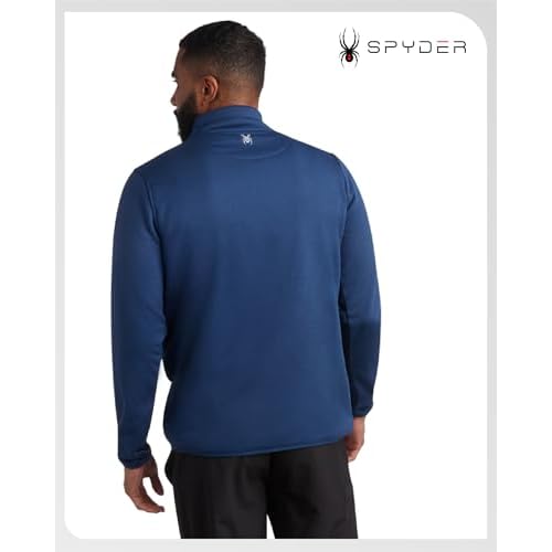 Spyder Mens Quarter Zip Pullover Sweatshirt - Lightweight Soft Fleece Athletic Pullover - Gym & Running Sweatshirts for Men
