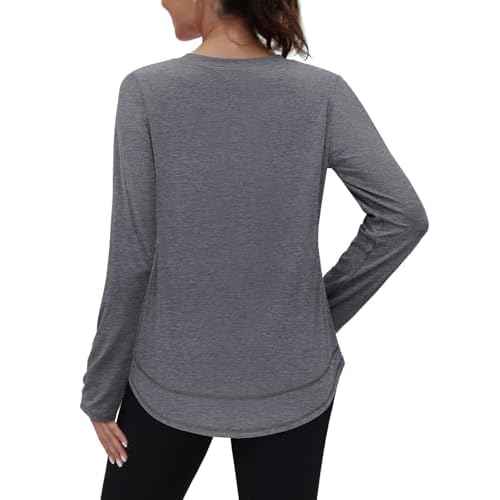 XIEERDUO Women's Workout Tops Long Sleeve Quick Dry UPF 50+ Sun Protection Shirts for Hiking Running S-3XL