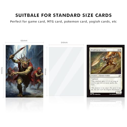 100 MTG Card Sleeves with Inner Sleeves - Textured Back for Standard Cards