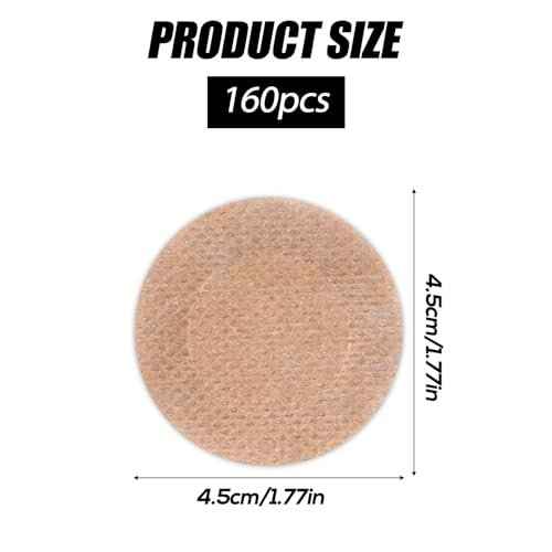 160pcs/80 Pairs Nipple Covers for Men, Invisible Nipples Tapes Anti-Chafing Nipguards Disposable Protector Stickers Running Nip Pads for Sports Gym Tanning Beds Daily Wear