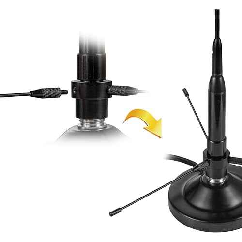 UHF VHF Dual Band 136-174MHz 400-470MHz Mobile Base Radio Antenna Ground Plane Kit, 2m/70cm PL259 to SO239 Ground Plane Mount, Improve SWR
