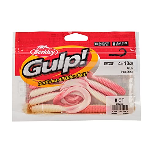 Pink Shine 4-Inch Soft Plastic Fishing Grub Bait - Proven Tail Action