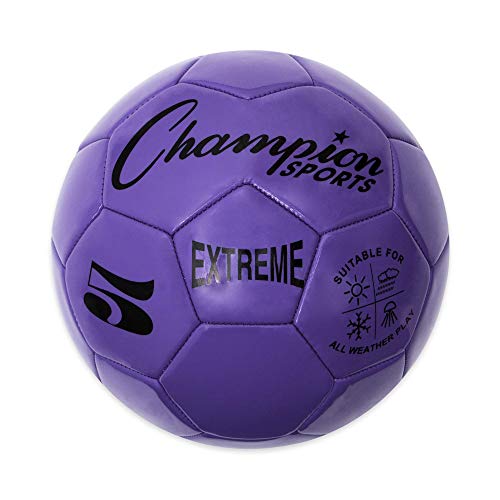 Purple Soccer Ball - Size 5, All Weather, Soft Touch, Youth & Adult Training