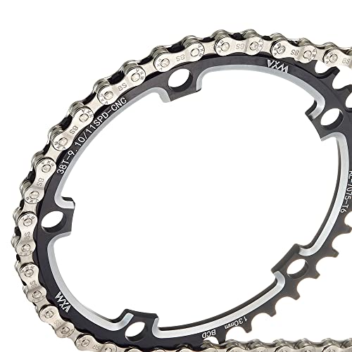 6/7/8 Speed Silver Bicycle Chain - 116 Links, Full Plating, Includes Master Links & Chain Tool