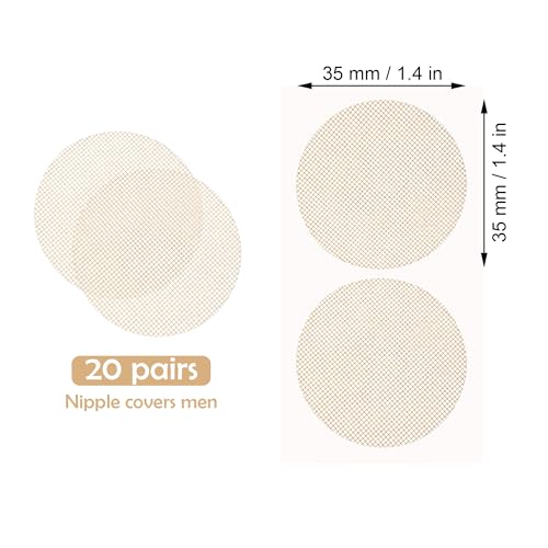 BlingKingdom 20 Pairs Men’s Nipple Covers for Running, Nipple Guard