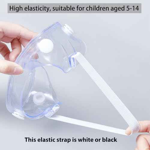 Kids Safety Goggles, Lightweight Polycarbonate Lenses and PVC Frame, Unisex, 7 Pieces