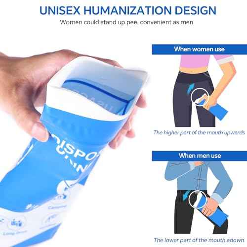 Urine Bag, 12PCS Disposable Pee Bags for Travel for Women Men, 900ML Emergency Urinal Bag and Vomit Bag, Portable Unisex Urinal Bags for Camping, Hiking, Traffic Jams, Pregnant, Patient, Kids
