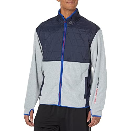 Nautica Mens Competition Sustainably Crafted Full-zip Mock-neck Jacket