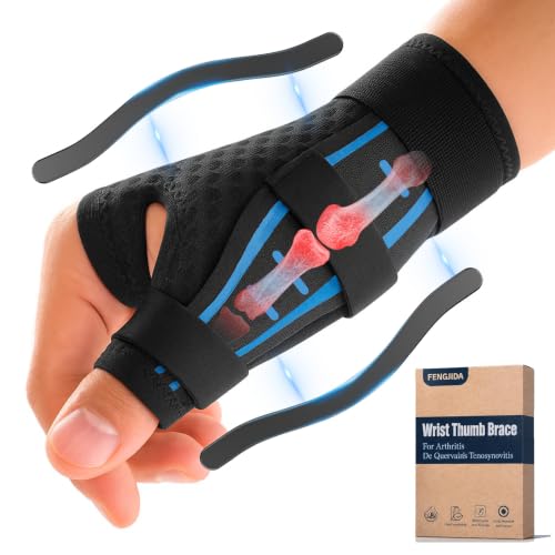 Reversible Blue Thumb Brace for Arthritis Trigger Thumb & Wrist Support S/M
