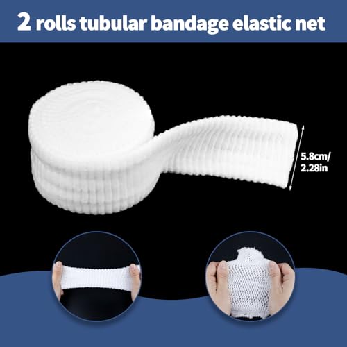 Elastic Mesh Wound Dressing Tubular Bandage 4.36 Yard / 2.3 Inch - Pack of 2