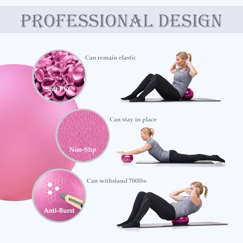 Mini Yoga Ball 9 Inch Soft Exercise Ball for Pilates & Fitness