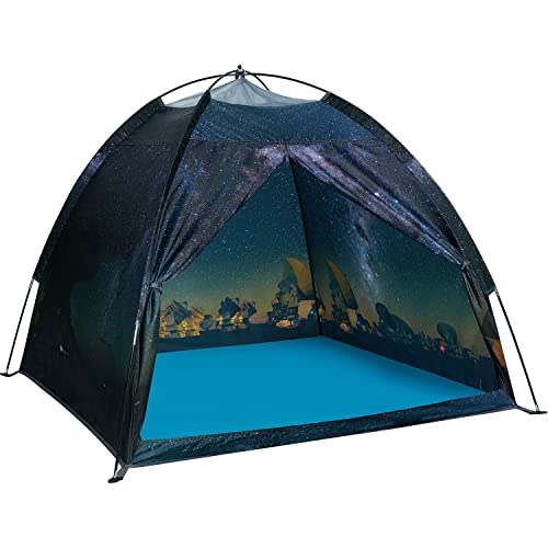 Kids Space Play Tent Indoor Galaxy Starry Dome with Mesh Top - Portable Black Galaxy Variation