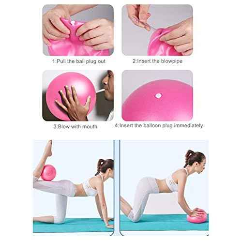YXILEE Pilates Ring Circle Set - Workout at Home Workout Equipment Women - Booty Bands Stretching Equipment Pilates Mini Exercise Ball for Legs Arms and Thighs