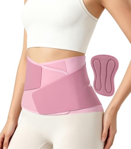 Pink 0.6mm Ultra Thin Back Brace for Lower Back Pain XL Support - Viranic