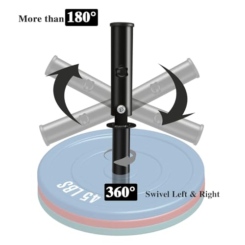 T Bar Row Landmine Attachment for 2-Inch Olympic Bars - Heavy Duty Steel Swivel