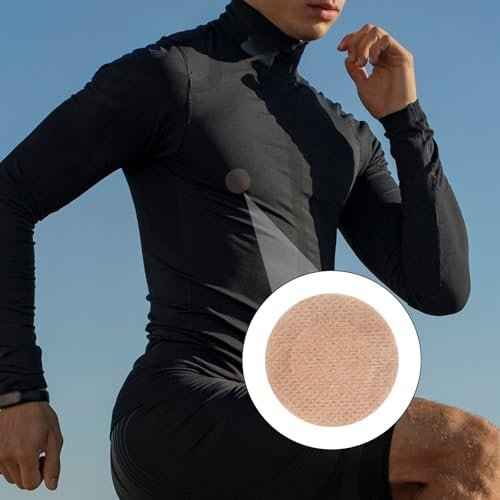 160pcs/80 Pairs Nipple Covers for Men, Invisible Nipples Tapes Anti-Chafing Nipguards Disposable Protector Stickers Running Nip Pads for Sports Gym Tanning Beds Daily Wear
