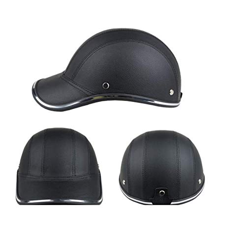 Bicycle Helmet PU for Adults Small/Large Baseball Cap Bike Helmet for Women and Men Adjustable Safe Sunshade 21.7-24.4 INCH Bike Cycling Helmets (Black, Large)