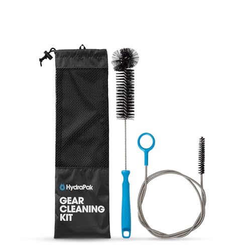 HydraPak Water Bottle & Hydration System Cleaning Kit with Tube & Bristle Brushes