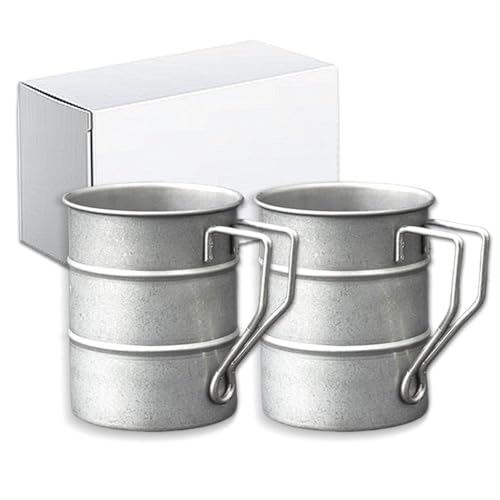 16.9oz Stainless Steel Camping Coffee Mug Set - Lightweight Hiking Cups for Men, Outdoor Use