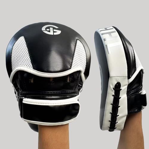 Black Curved Boxing Focus Mitts for MMA Muay Thai Training