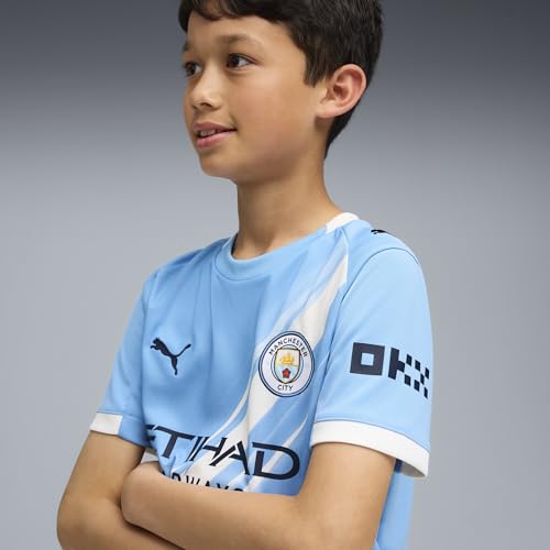Manchester City FC Kids 2025/26 Home Soccer Jersey - Team Light Blue