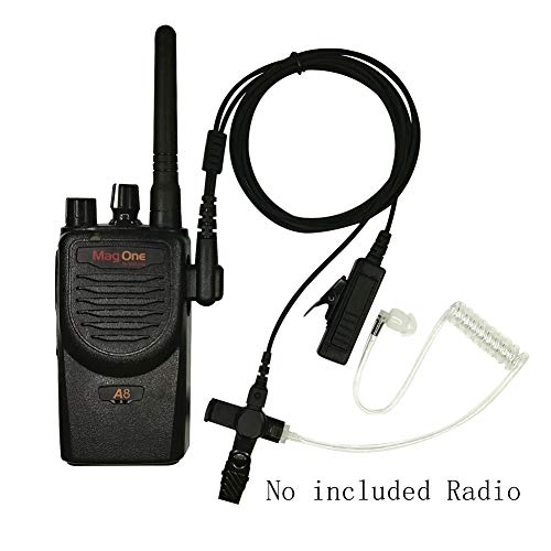 2 Pack Acoustic Tube Headset with Microphone for Motorola Walkie Talkies