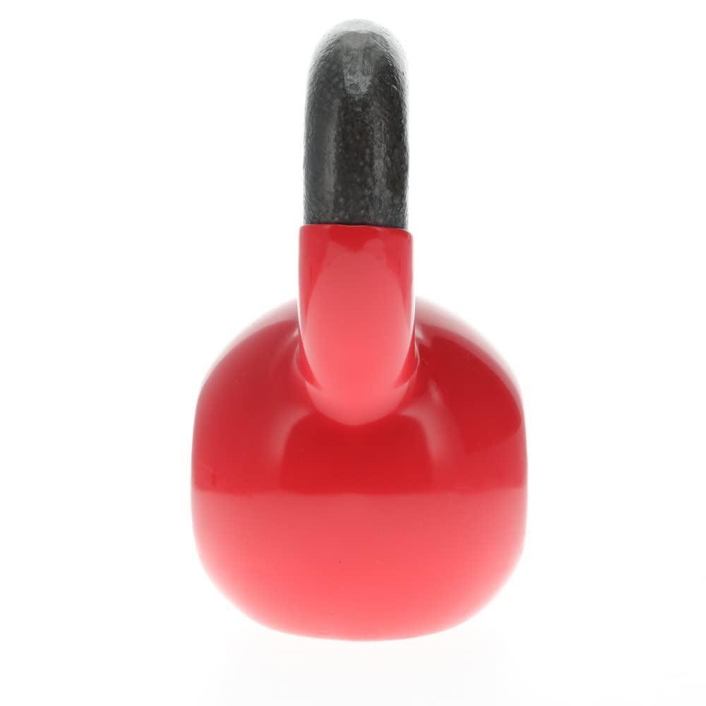 Body Sport Cast Iron Vinyl Coated Kettlebells, 25 lb., Red – Kettlebell for Weight Lifting – Strength Training Kettlebell – Professional Fitness for Gym & At Home
