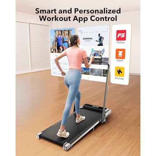 Walking Pad Treadmill with 12% Incline, 6 in 1 Folding Treadmill with Adjustable Handle Bar for Home/Office, Under Desk Treadmills Portable Walking Pad with App, Remote Control & LED Display