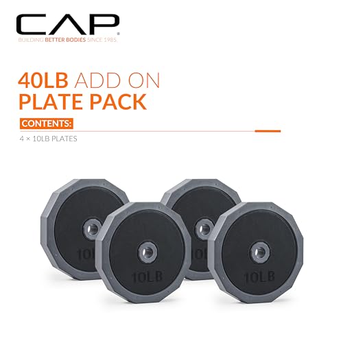CAP Adjustable Weight Set 40 lb Plate Pack Addon for Home Gym Fitness
