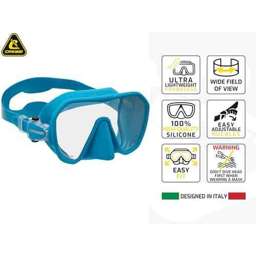 Cressi Mask & Snorkel Combo for Snorkeling- Lightweight and Comfort with High Performance- Z2S & Corsica - Designed in Italy