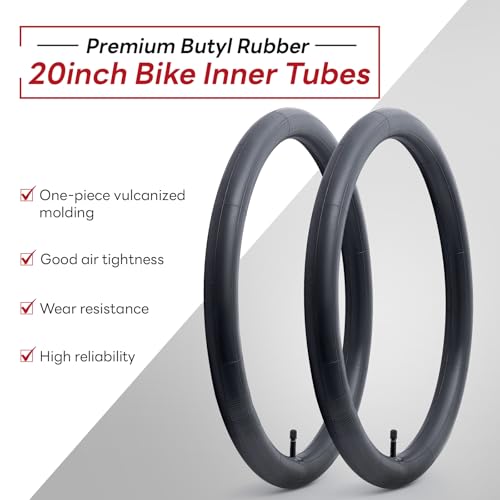 20x1.75/2.125 Bike Inner Tubes with Schrader Valve - 2 Pack
